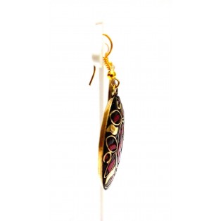Retro Metal Earring - Ethnic Tribal Fusion - Drop Dangle Hook Long - Fashion 21